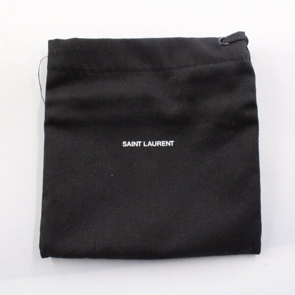 NWOT Saint Laurent Quilted Smooth Leather Card Case in Black/Silver - Picture 11 of 12